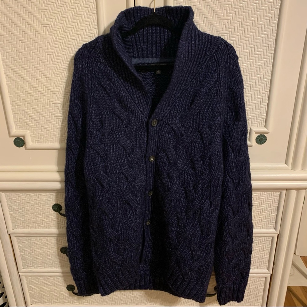 Deep blue Banana Republic woven sweater (heavy and warm)